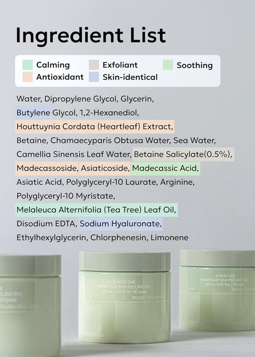 [CELIMAX] Jiwoogae Heartleaf Bha Peeling Pad