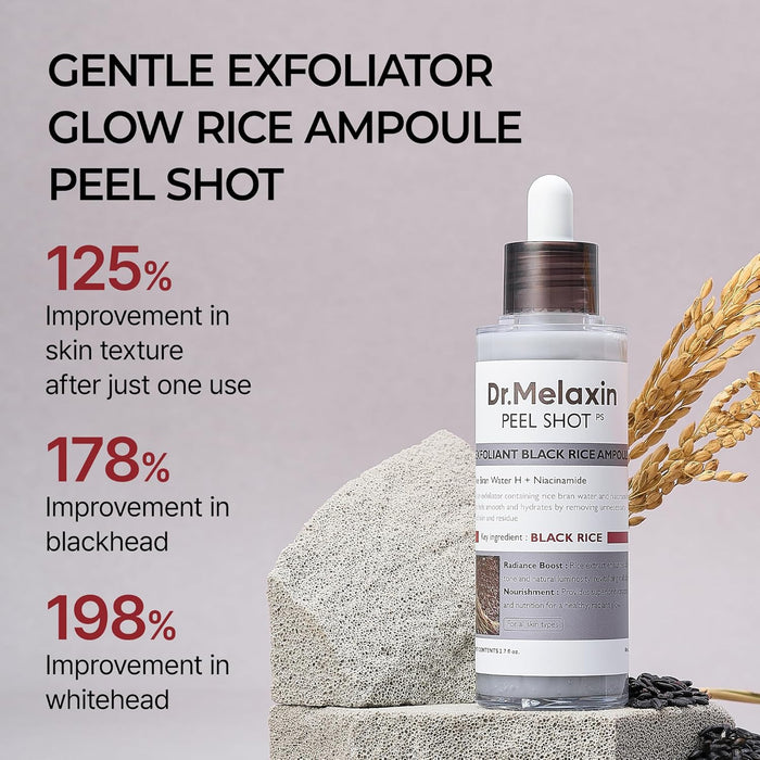 [DR.MELAXIN] Peel Shot Glow Black Rice Peeling Ampoule