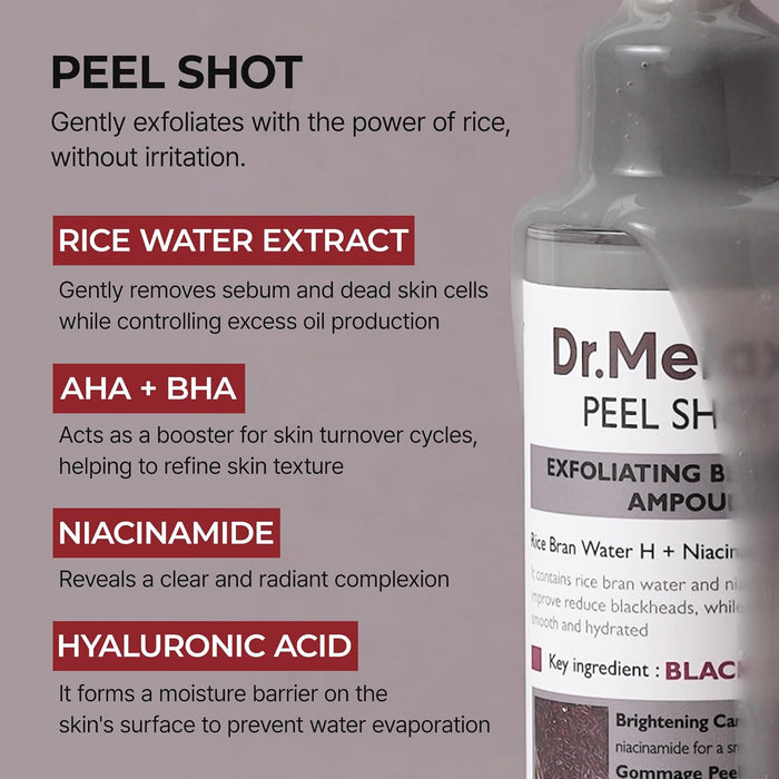 [DR.MELAXIN] Peel Shot Glow Black Rice Peeling Ampoule