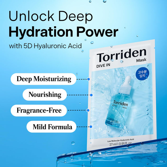 [TORRIDEN] DIVE IN Low Molecular Hyaluronic Acid Mask Pack (10 sheets)